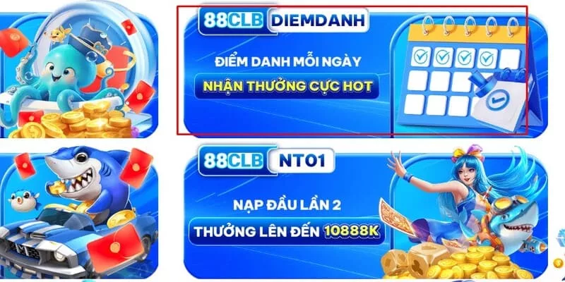 Điểm danh mỗi ngày 88clb